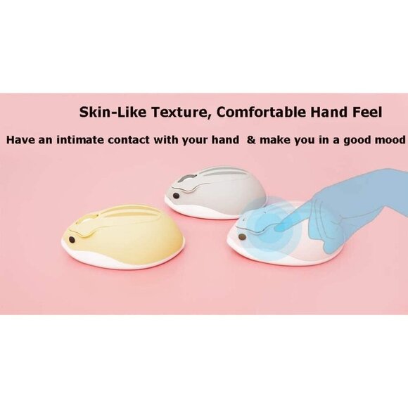 ✨Mouse Pink Wireless Cute Hamster Shape Less Portable Mobile Optical Laptop - Picture 7 of 8